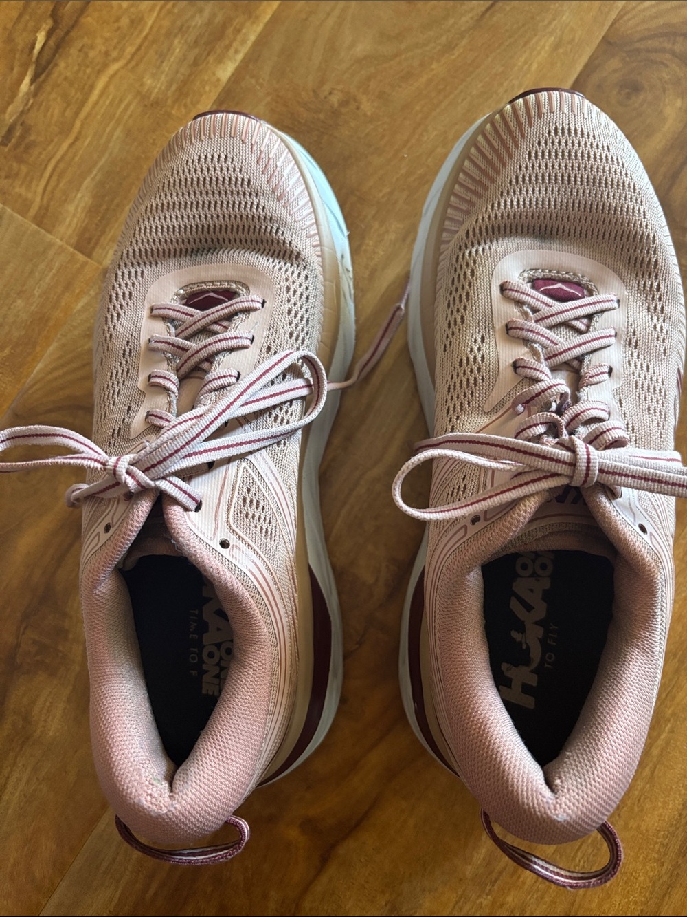 Hoka One One Women's Rose Pink Athletic Sneakers SZ 7.5 see all photos.